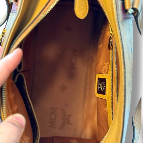 MCM Cognac Visetos Shopper Tote Bag with Strap & Dust Bag - Picture 7 of 11